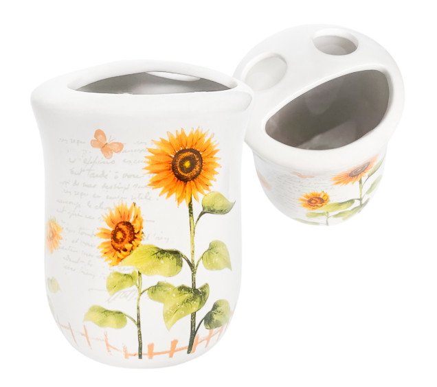 888-06-010/4 Підставка для зубних щіток Соняшник (без подарункової упаковки) - фото