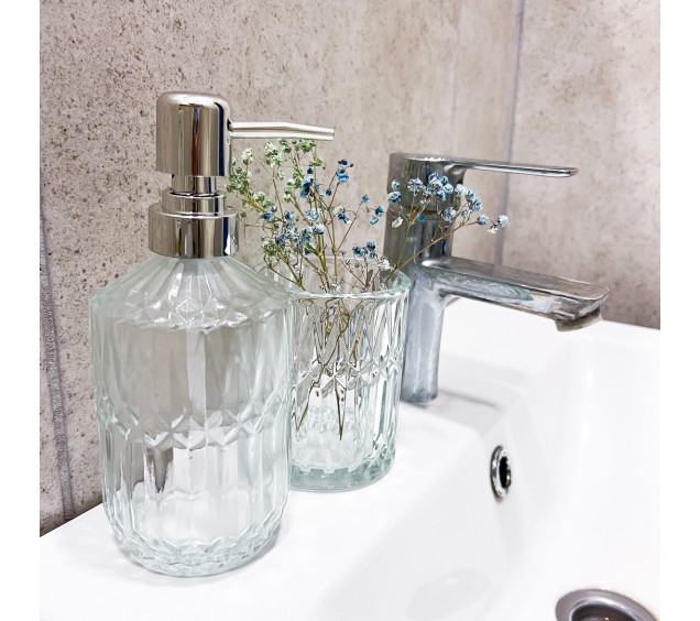 888-166 Набір аксесуарів для ванної кімнати, 2пр( стакан 340 мл, диспенсер 400мл) - фото 2