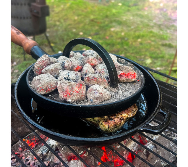 MS210 Прес-гриль 20см/3,3 кг чавунний круглий - фото 2