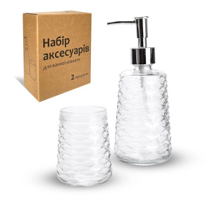 888-164 Набір аксесуарів для ванної кімнати, 2пр (400мл, 340 мл) - фото