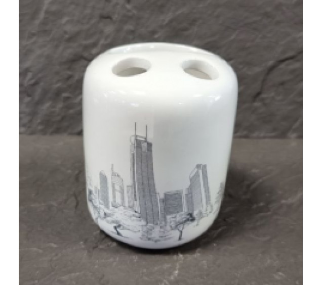 889-06-005/3 Підставка для зубних щіток Місто (без подарункової упаковки) - фото