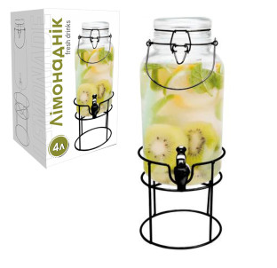 9036-1 Лимонадник 4л на метал. стійці Лофт - фото