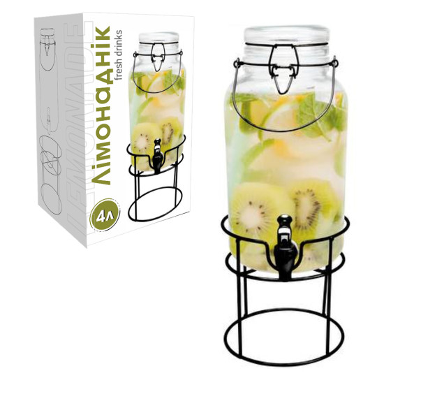 9036-1 Лимонадник 4л на метал. стійці Лофт - фото