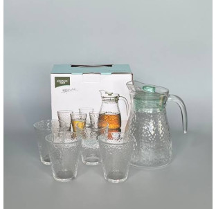 9045-01 Набір для соку (глечик- 1,2 л,склянки 4 шт-250 мл) - фото