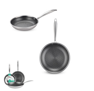 9090-20 Сковорода з антипригарним PFLUON покриттям із захисною насічкою 20см - фото