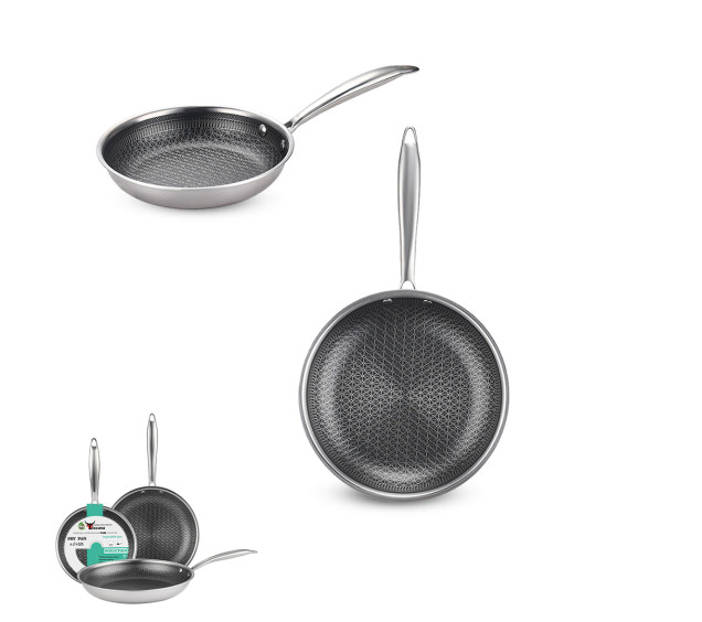 9090-20 Сковорода з антипригарним PFLUON покриттям із захисною насічкою 20см - фото