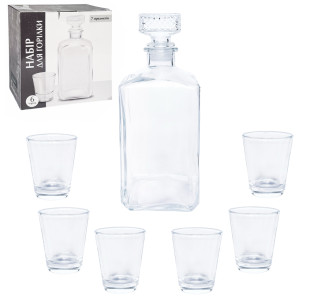 9098 Набір для горілки (графін 620мл, стопка 50мл) - фото