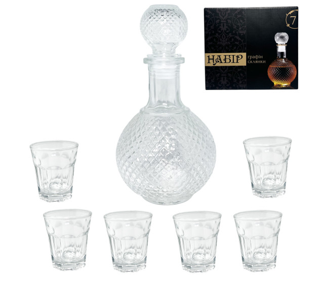 9098-3 Набір для горілки 1+6  (540 мл, 50мл) - фото