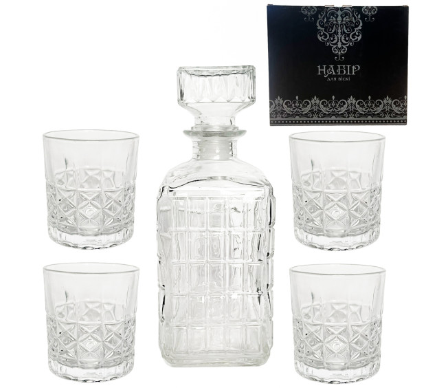 9099-5 Набір для віскі 1+4 (1 л, 320мл) - фото