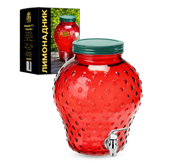 9143 Лимонадник 3.7 л « Полуничка » - фото