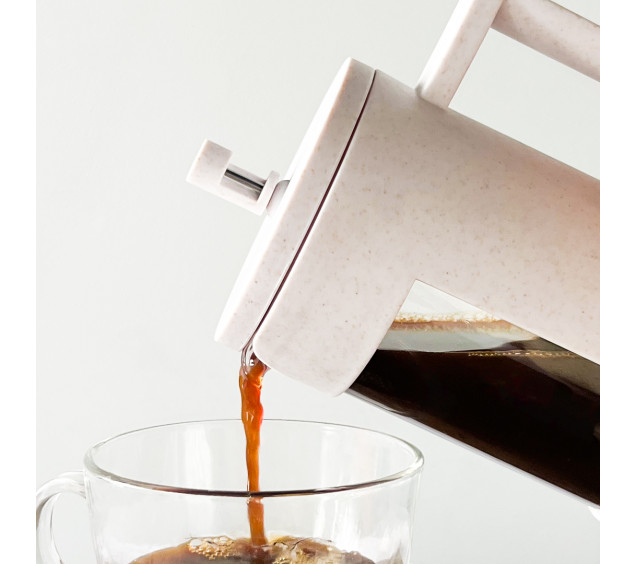 9151 Заварювальний чайник з поршнем 800мл (еко пластик + боросилікатне, зміцнене скло) - фото 1