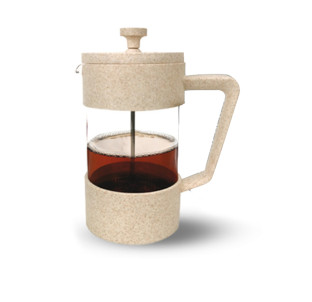 9153/У Заварювальний чайник з поршнем 600мл (еко пластик + боросилікатне, зміцнене скло)без упаковки - фото