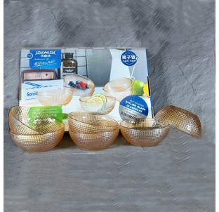 9330-04 Набір салатників 6шт. AMBER 320 мл - фото