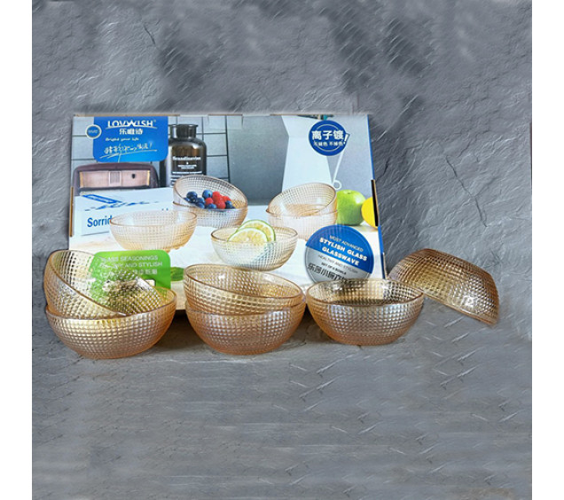 9330-04 Набір салатників 6шт. AMBER 320 мл - фото