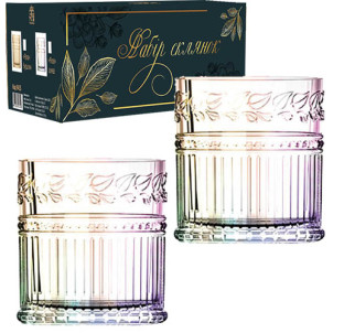 9435 Набір склянок 6шт. Flora алмаз 340мл - фото