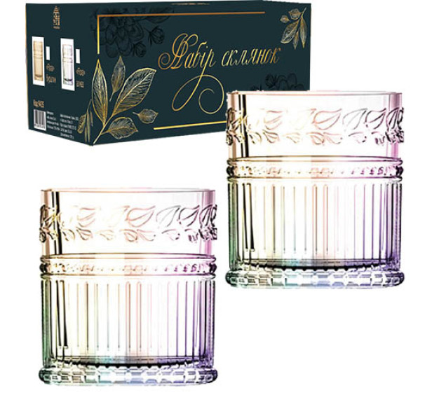 9435 Набір склянок 6шт. Flora алмаз 340мл - фото