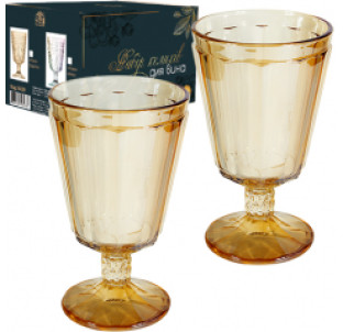 9440 Набір келихів для вина 6шт Crystal бурштин 340мл - фото