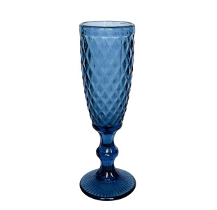 9446-2 Келих для шампанського Аргайл кобальт 180мл - фото