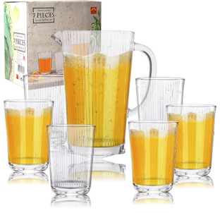 9449 Набір 7 пр. (графін 1,6л+6 склянок 400мл) - фото