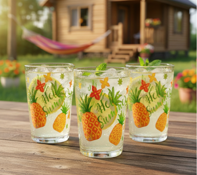 945-3 Набір склянок 6шт "Ананас" 210 мл - фото 1