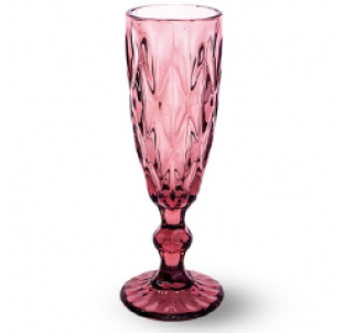 9454-1 Келих для шампанського 200мл Грані бордо - фото