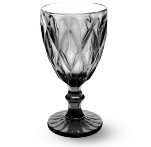 9457-4 Келих для вина 320мл Грані графіт - фото