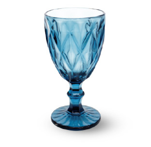 9459-2 Келих для вина 260мл Грані кобальт - фото