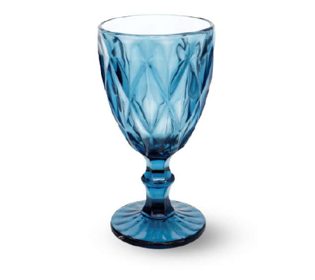 9459-2 Келих для вина 260мл Грані кобальт - фото