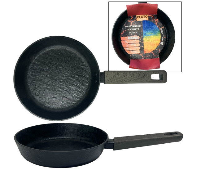 8181-20 Сковорода 20см PLUTO з антипригарним НАНО покриттям - фото