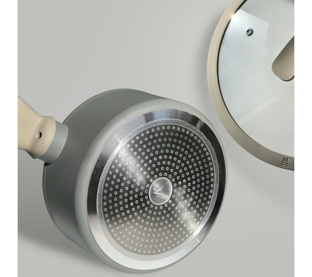 9596-24 Каструля 4.5л з скляною кришкою ALUM - фото 1