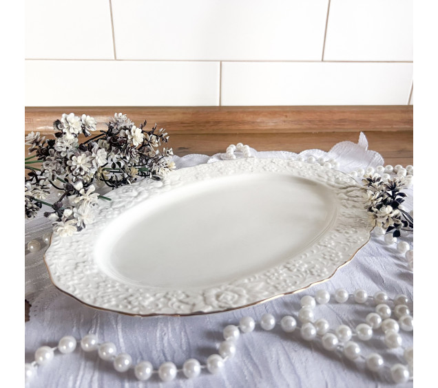 9716 Блюдо овальне 30*21см, 12' Біла ніч - фото 3