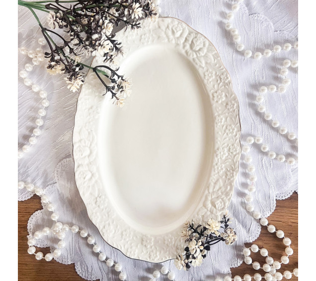 9716 Блюдо овальне 30*21см, 12' Біла ніч - фото 1