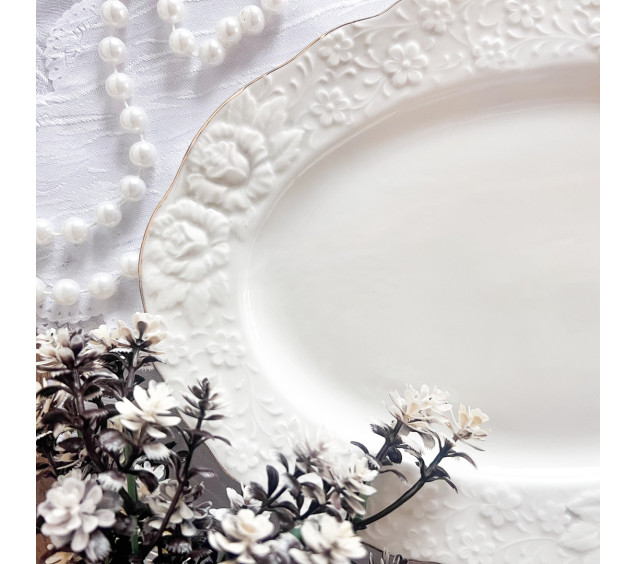 9716 Блюдо овальне 30*21см, 12' Біла ніч - фото 2