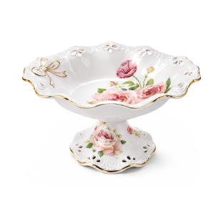 98710/1 Фруктовниця на ніжці 9' Бант (26,4см, в.19см) (без упаковки) - фото