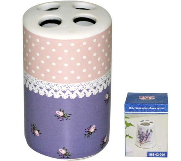 888-02-008 Підставка для зубних щіток Сітець (6,5*10,5см) - фото