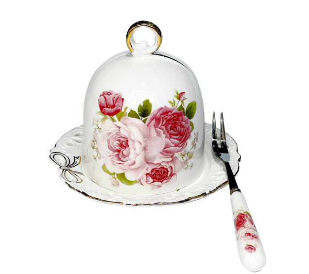 9912 Лимонниця з виделочкою Бант (т.12,2см, к.7,9см) - фото