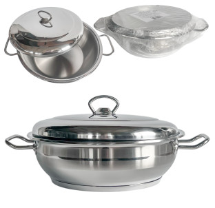 9999-26/1 Сотейник-жаровня 26х10см з нержавіючою стальною кришкою без коробки - фото