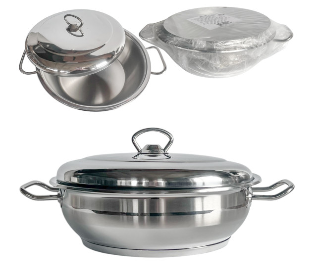 9999-26/1 Сотейник-жаровня 26х10см з нержавіючою стальною кришкою без коробки - фото