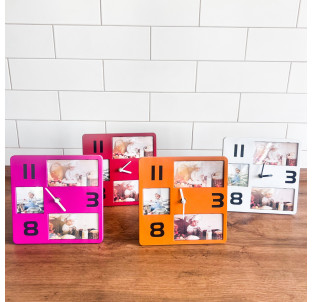 01 EG6412 Годинник Фоторамка Квадрат 21,5*3,5*21,5см - фото