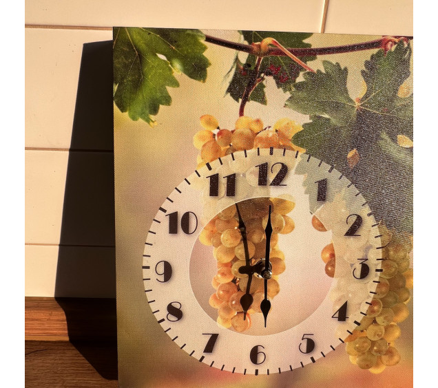 06-304 Годинник настінний на полотні Сонячна Тоскана 30*30см - фото 2