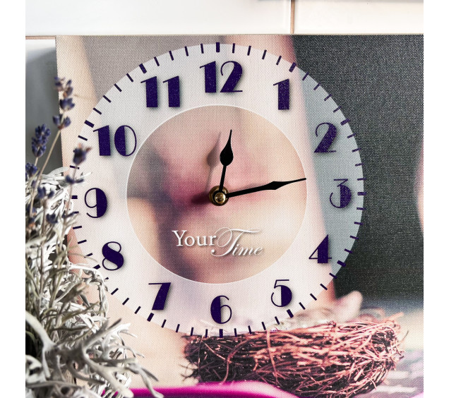 06-306 Годинник настінний на полотні Літній пікнік 30*30см - фото 2