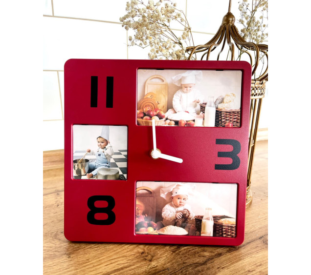 01 EG6412 Годинник Фоторамка Квадрат 21,5*3,5*21,5см - фото 4