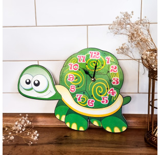05-219 Годинник настінний Черепаха дитячий МДФ 34*4,5*24см - фото