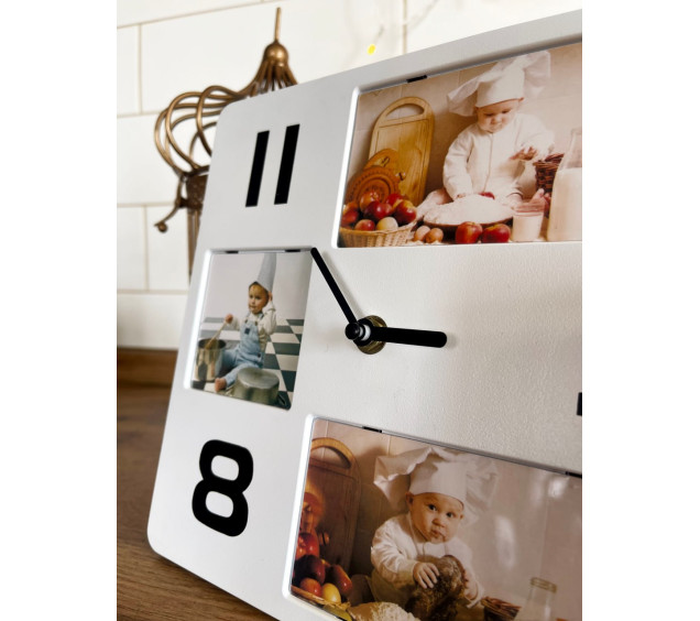 01 EG6412 Годинник Фоторамка Квадрат 21,5*3,5*21,5см - фото 3