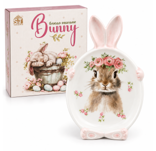 700-40-28 Блюдо овальне "Bunny" (30*18*2см) - фото