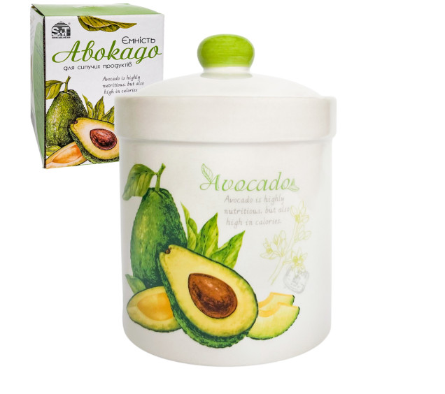 6923-21 Ємність для сипучих продуктів "Авокадо" 940 мл - фото