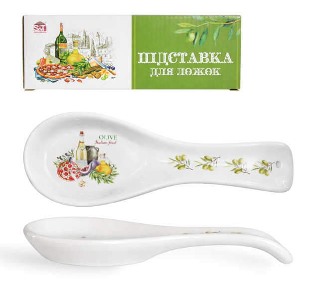 3653-13 Підставка  для ложок "Італійські страви" (довжина-23см, h-2,5 см) (60) - фото