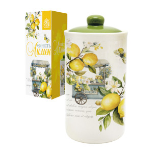 700-10-22 Ємність для сипучих продуктів 850 мл "Лимони" - фото
