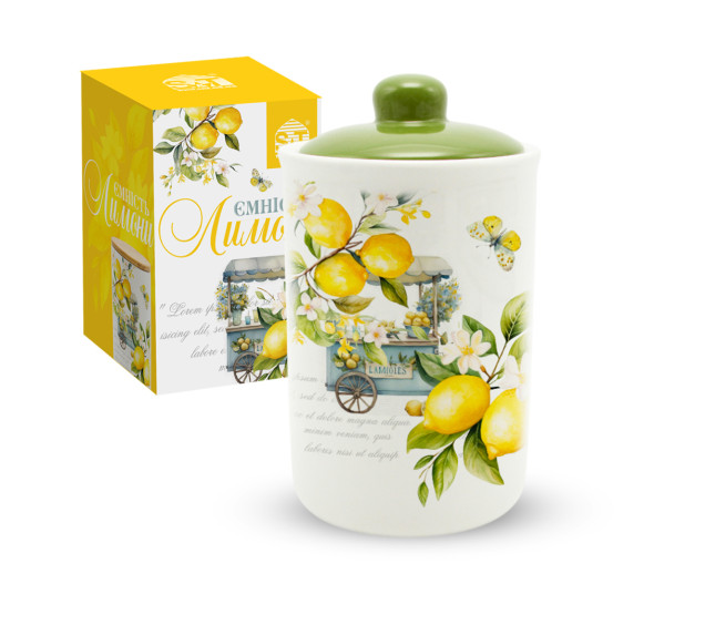 700-11-22 Ємність для сипучих продуктів 700 мл "Лимони" - фото