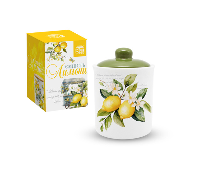700-12-22 Ємність для сипучих продуктів 500мл "Лимони" - фото